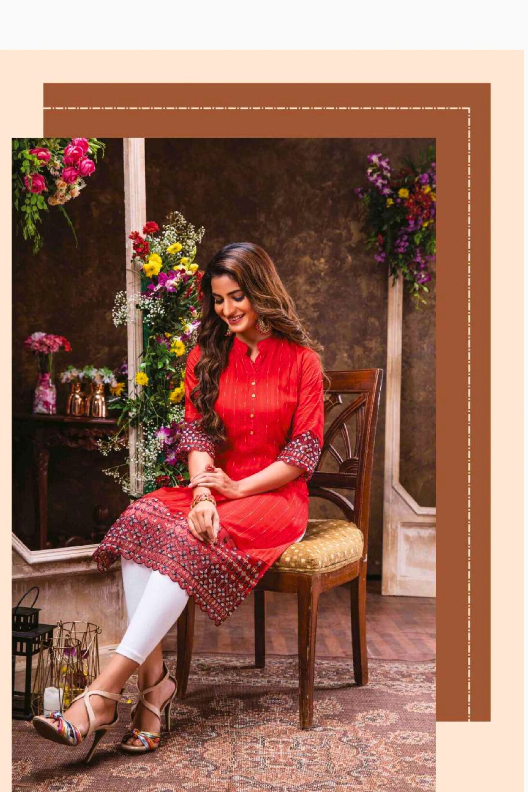 Chic Luxury Rayon Embroidered Kurti – Stylish and Premium Quality Kurti JCS Fashions