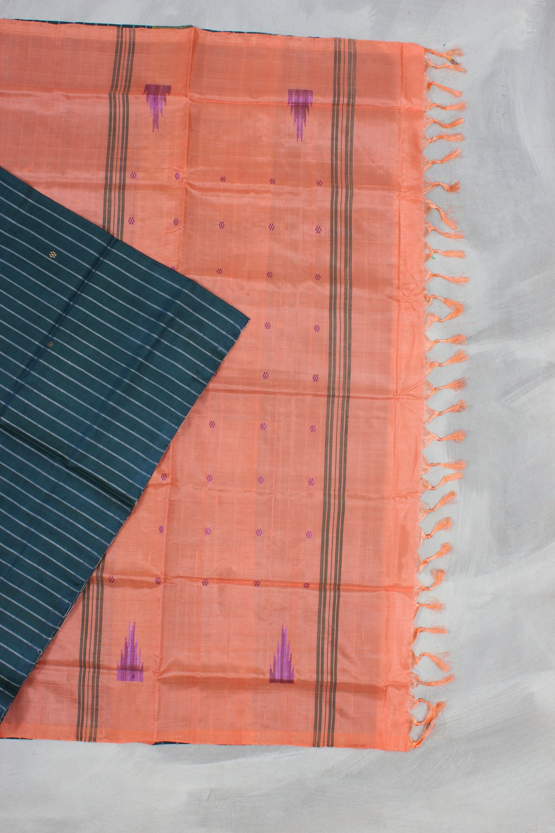 Eco-friendly Banana Pith Saree - Elegant Borderless Design | JCSFashions Saree JCS Fashions