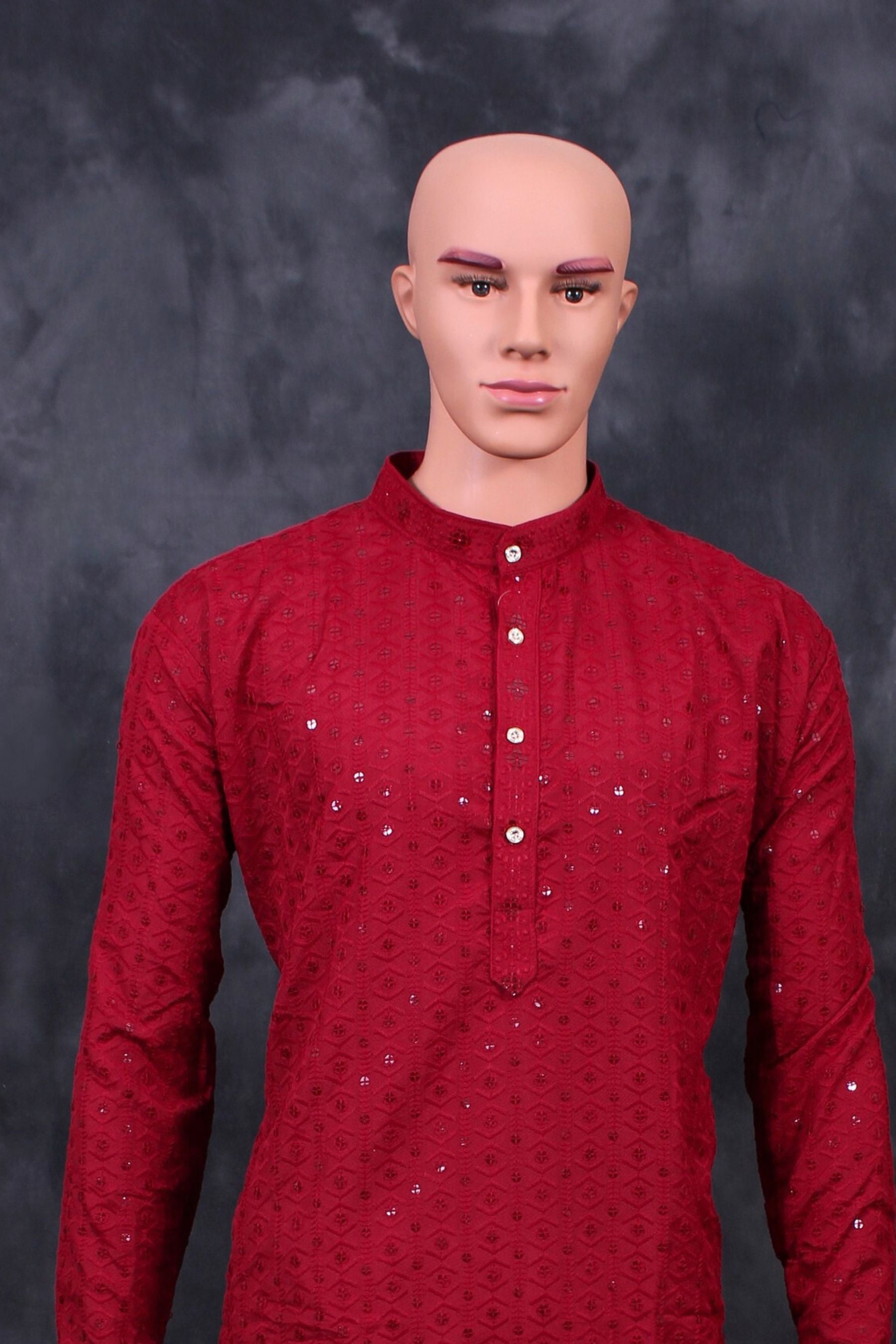 Men's Royal Lakhnavi Kurta with Elegant Sequin Work - JCS Fashions