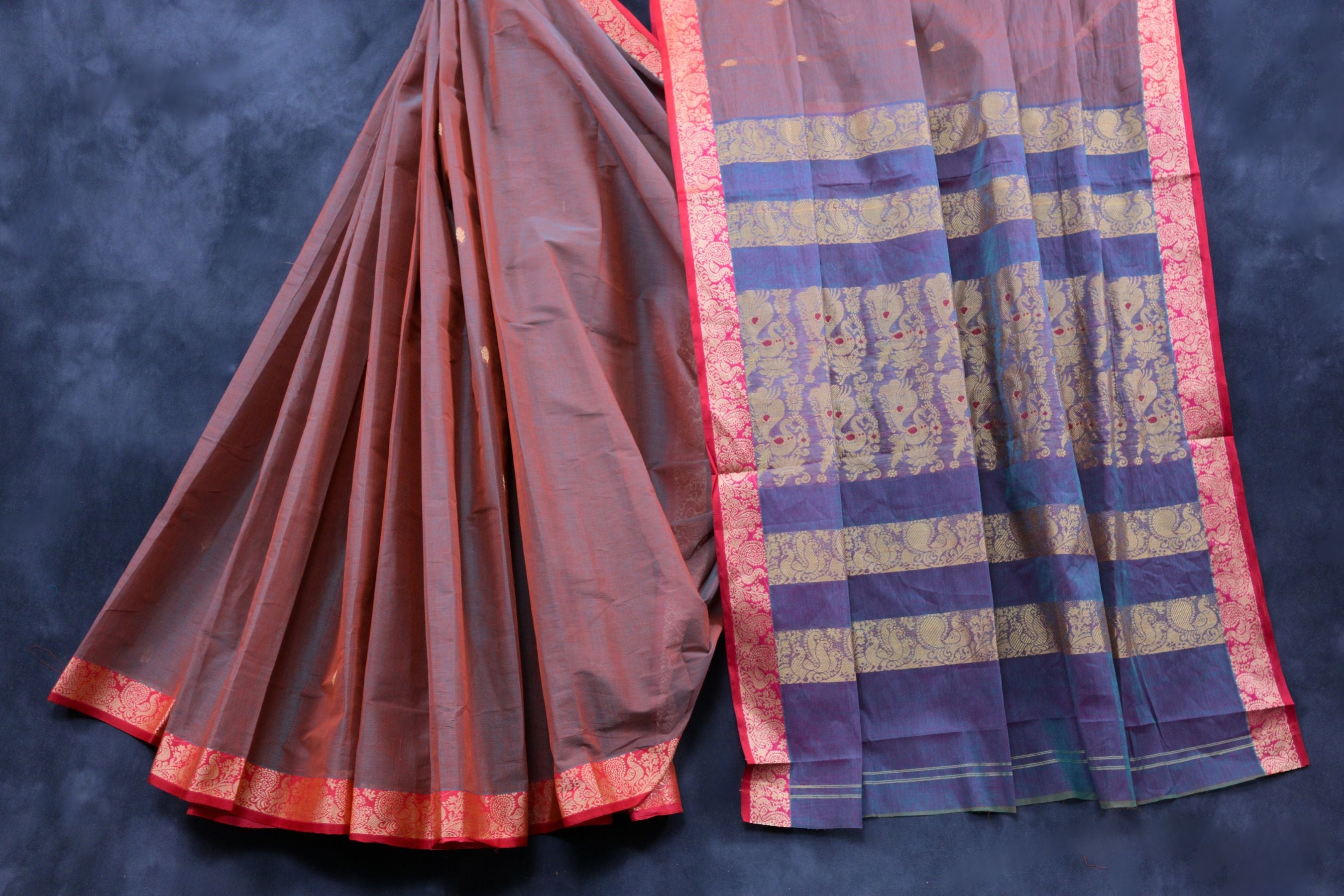 Richly Detailed Cotton Saree: Elegant Blend of Tradition & Modernity Saree JCS Fashions