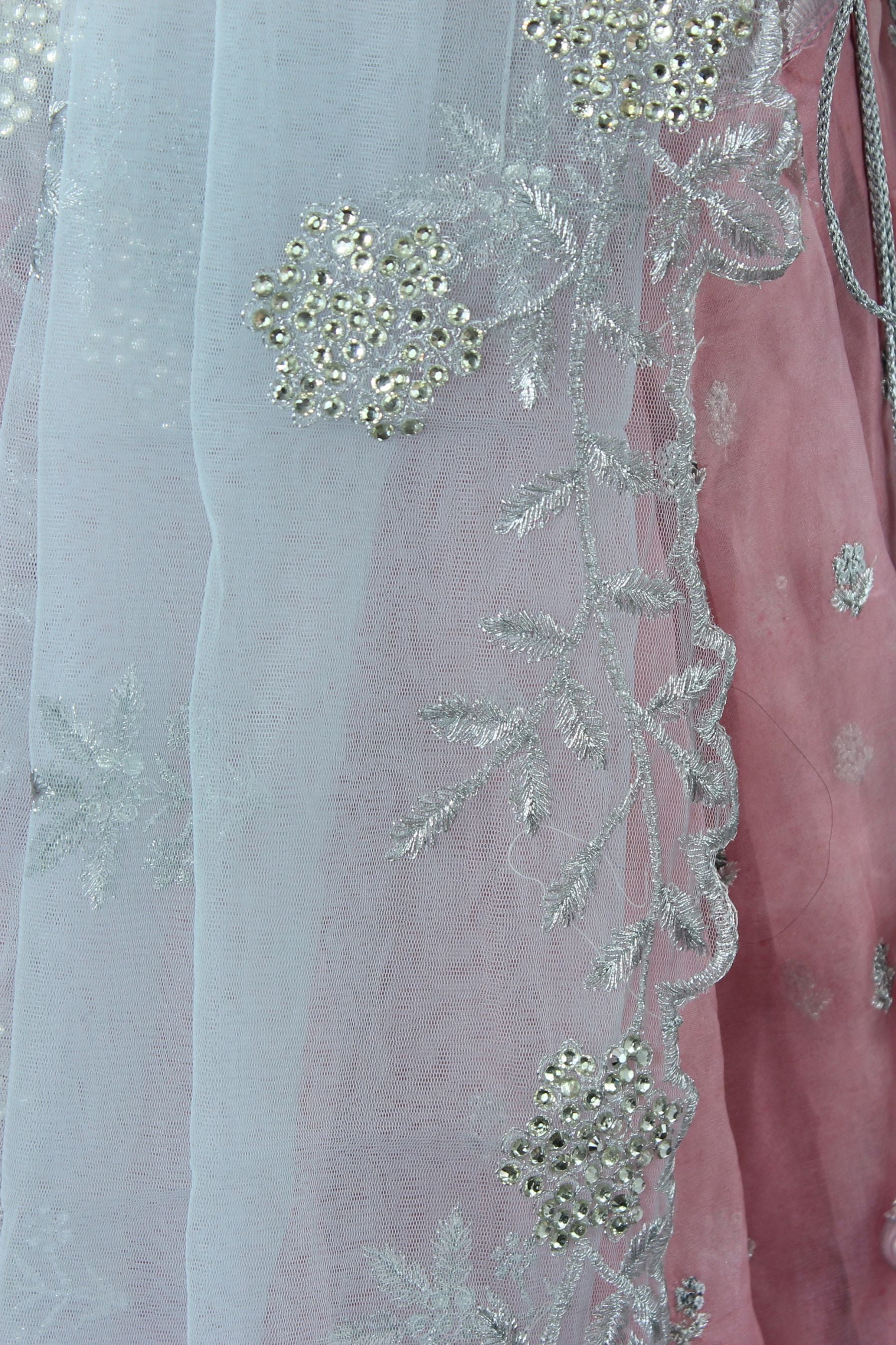 Viscose Thread Worked Kanchipuram Border Lehenga With Blouse LEHANGA JCS Fashions