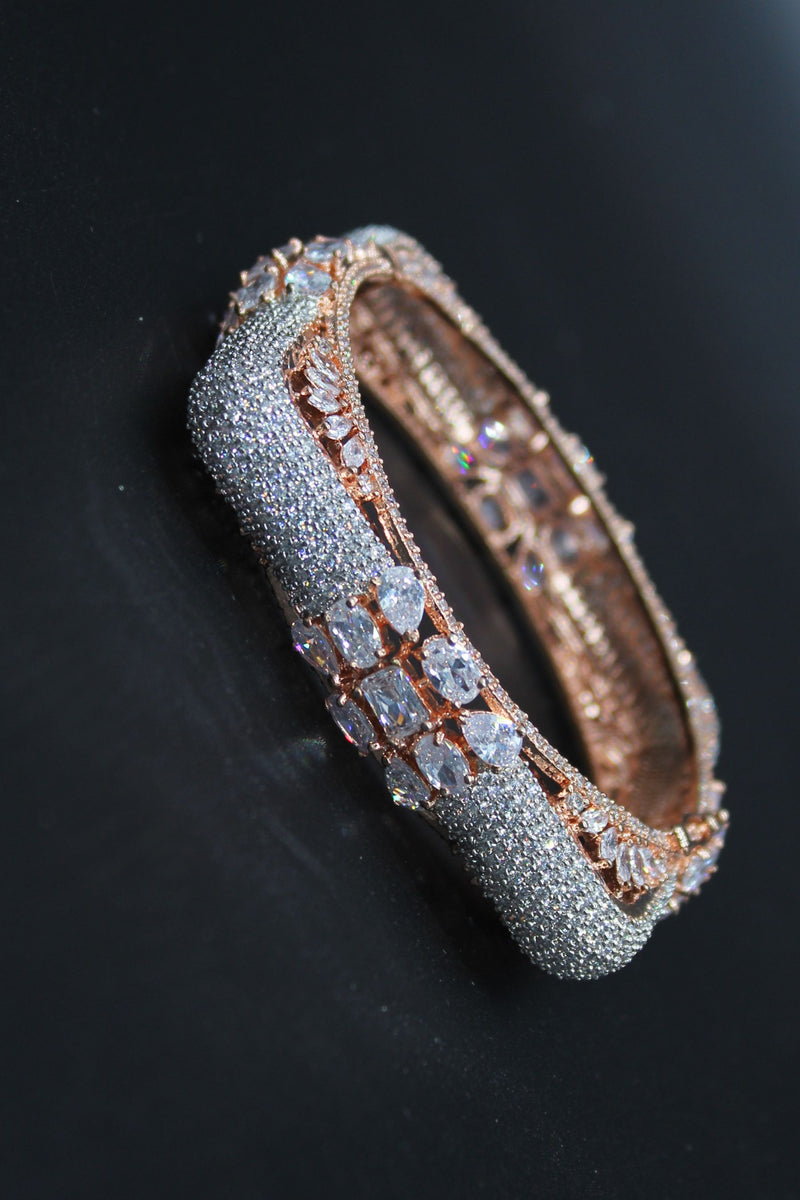 Radiant Rose Gold Kada: Elevate Your Style with JCSFashions Glamour
