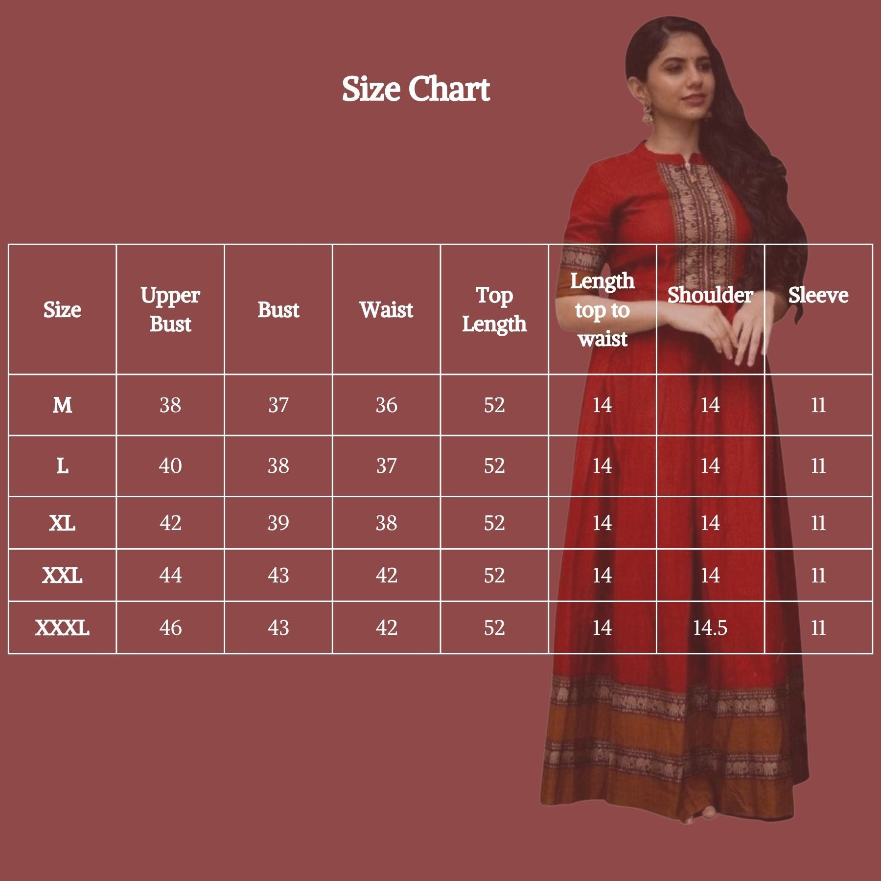 Long pleated flare Cotton Indian Traditional Gown with elephant border Kurti JCS Fashions