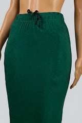 Bottle Green 4-Way Lycra Shapewear Inskirt for Women, Comfort Fit, Midi Length