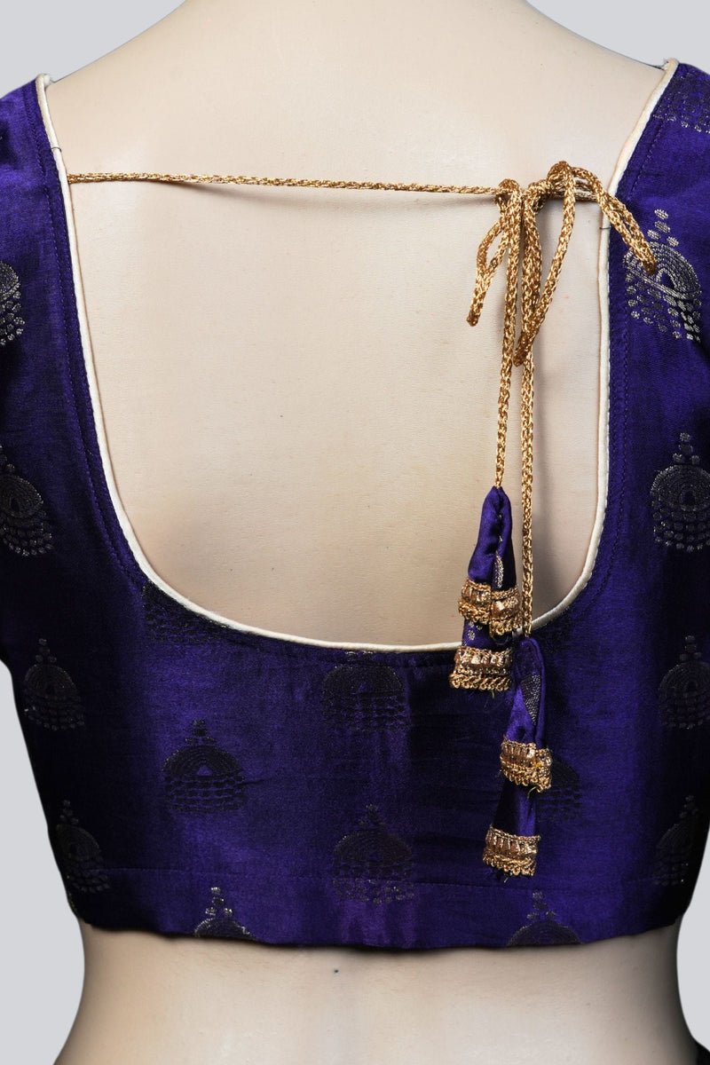 Brocade Blouse with Jhumka Motifs – Elevate Your Style at JCSFashions