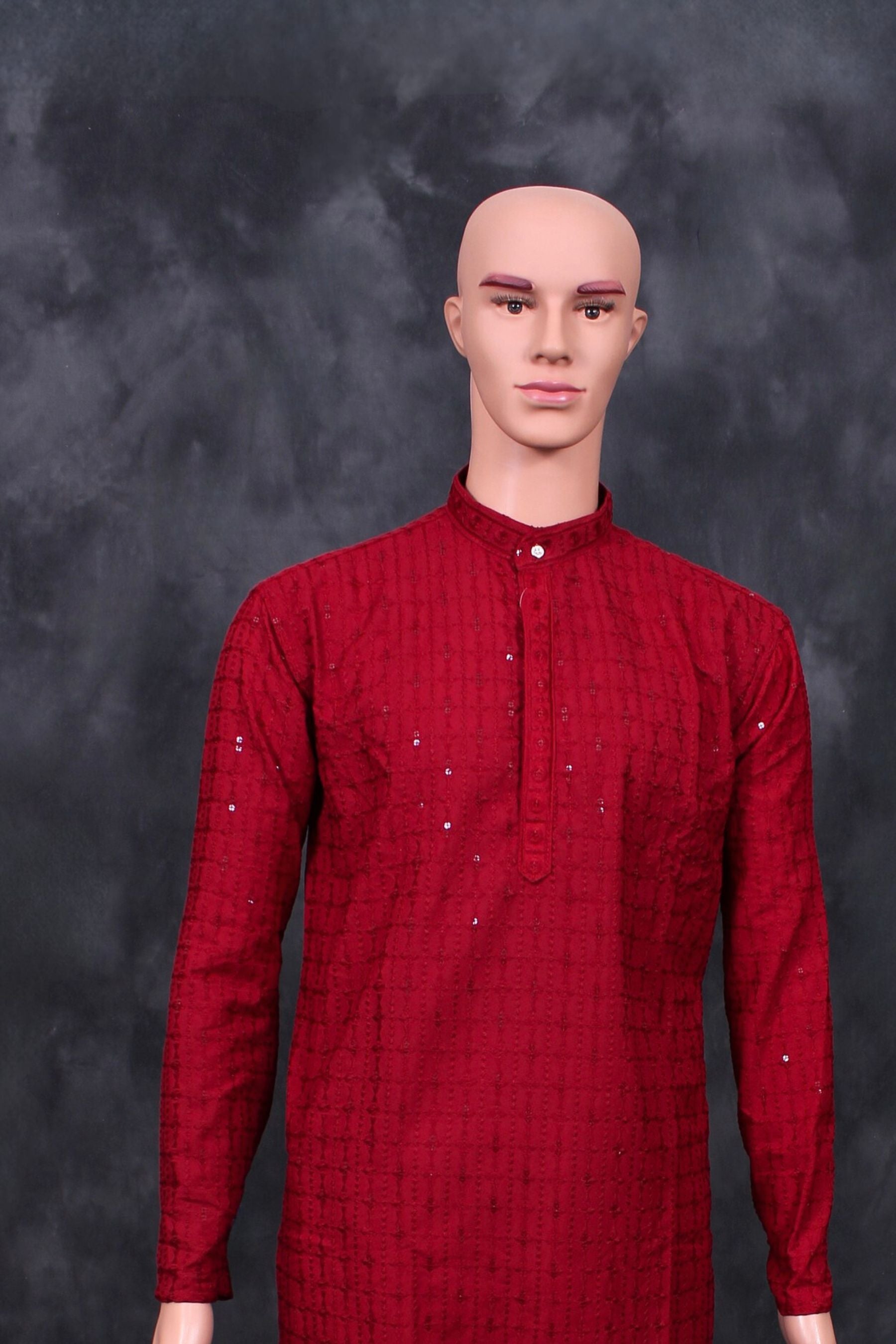 Handcrafted Men's Lakhnavi Kurta with Resham Embroidery - JCS Fashions