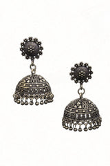 Crafted with Love Artisan Touch Oxidized Jhumka Jhumki Earrings
