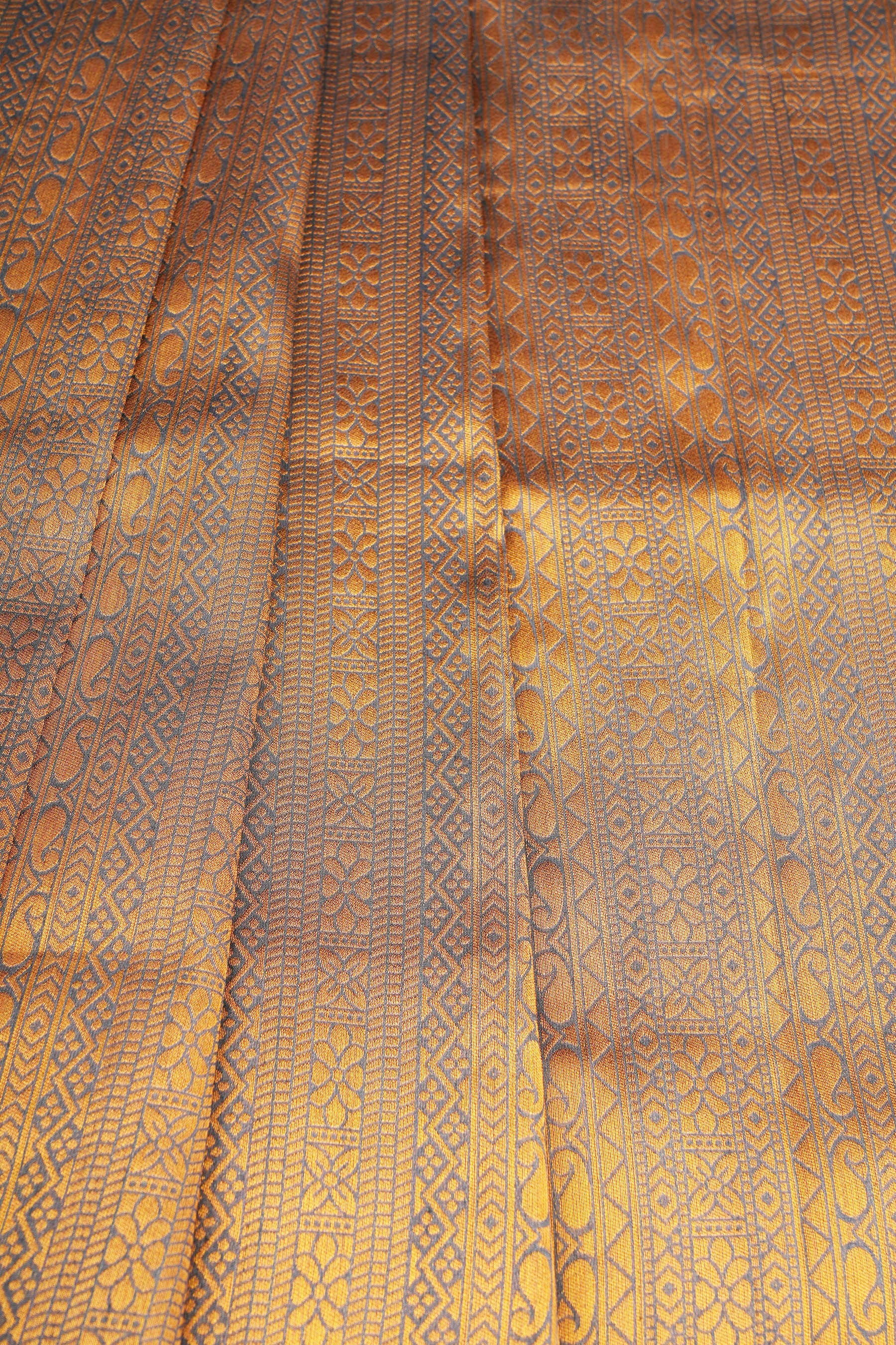 Kanchipuram Semi-Silk Saree with Rising Border & Stitched Blouse - View 2 - JCS Fashions