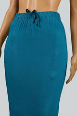 Teal Blue 4-Way Lycra Shapewear Inskirt for Women, Stretch Comfort Midi Skirt