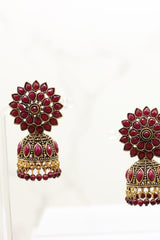 Antique Gold Jhumka Earrings: Elegant Beads, Explore Chic Glam