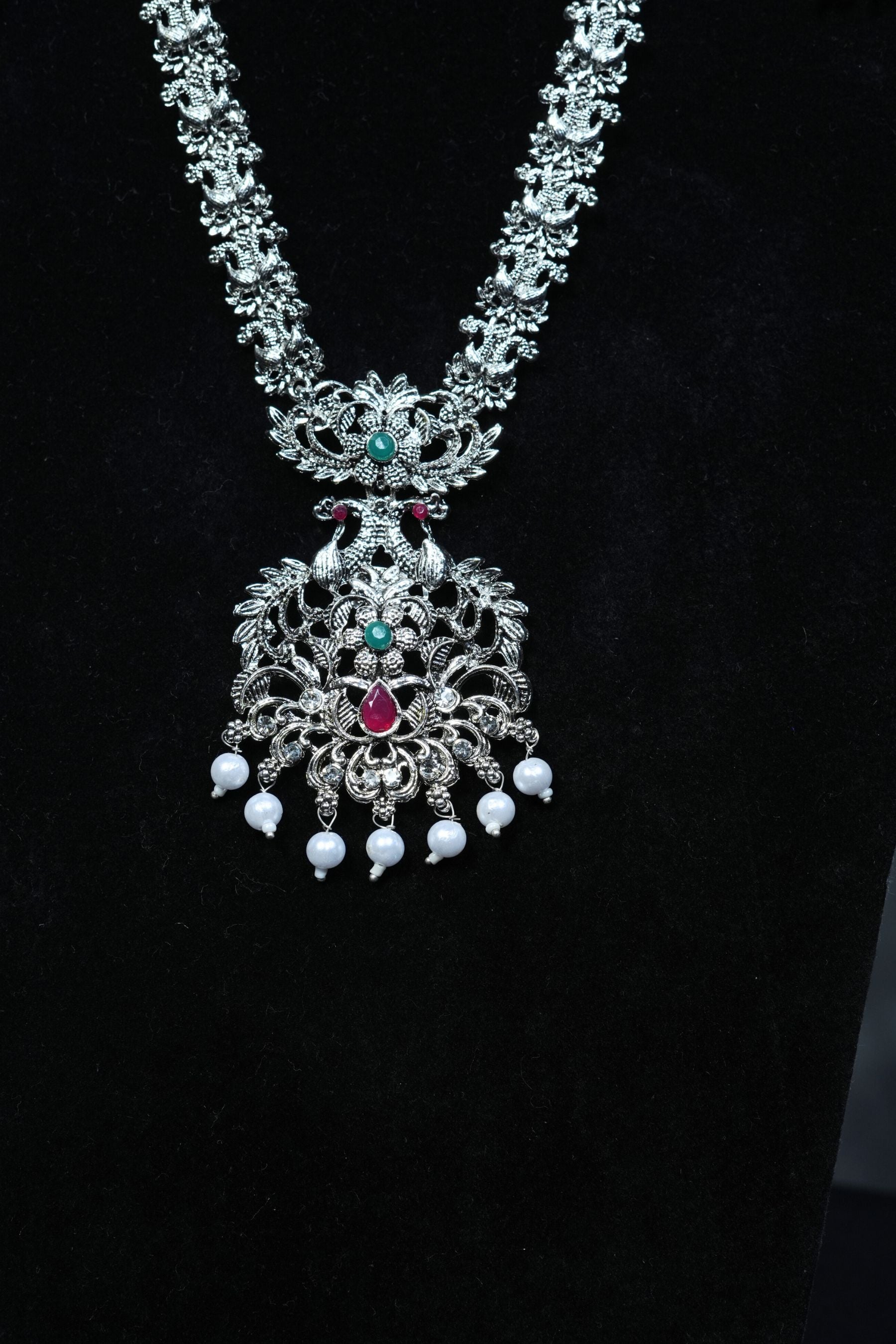 Sparkling Elegance: Silver Polish Neckset at JCS Fashions Jewelry JCS Fashions