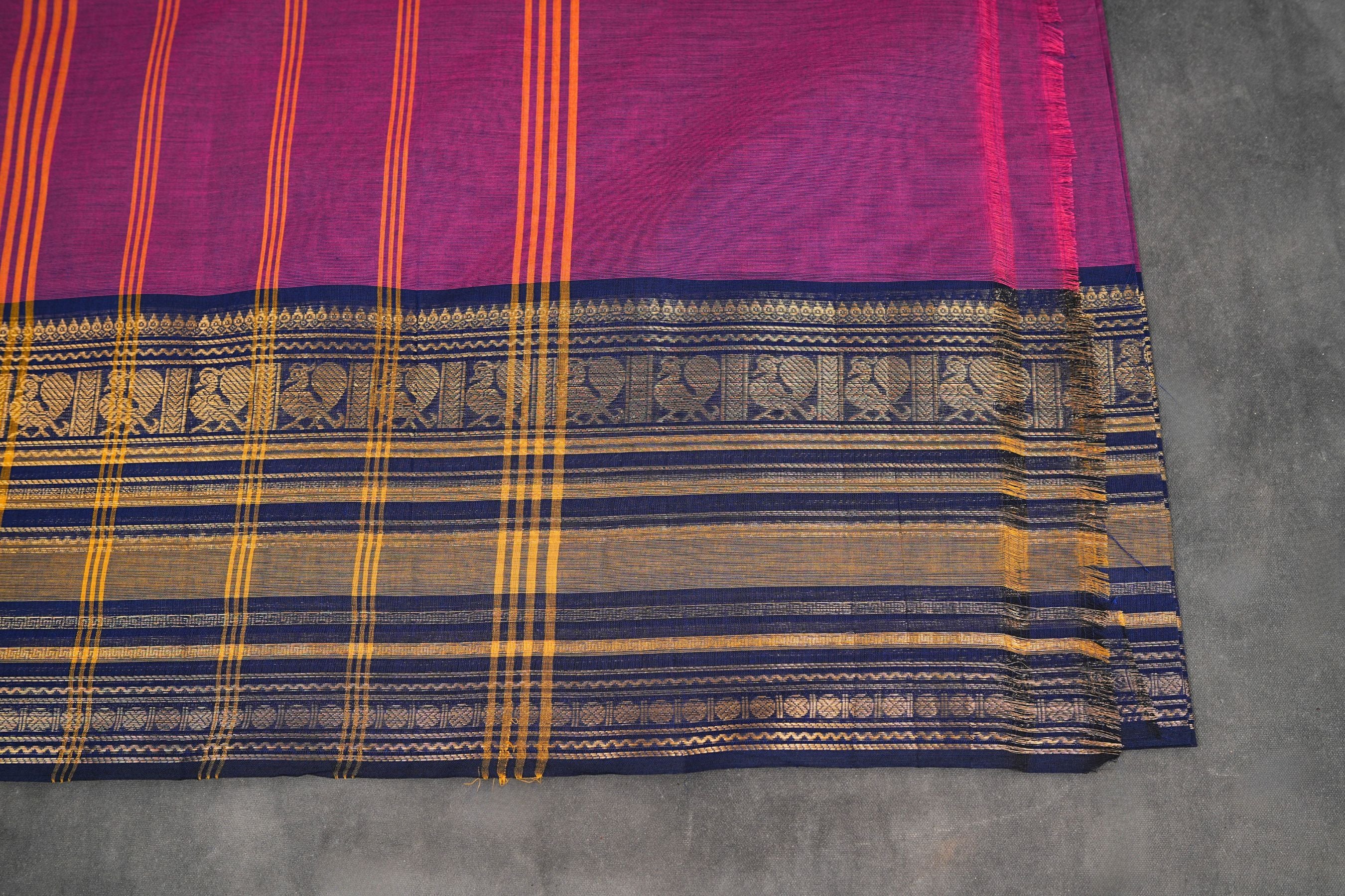 Handcrafted Pure Chettinad Cotton Saree for Elegant South Indian Style Saree JCS Fashions