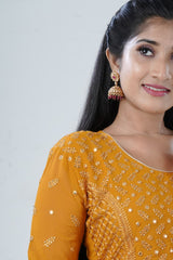 Regal Gold Kundan Jhumka Earrings - Handcrafted Accessory