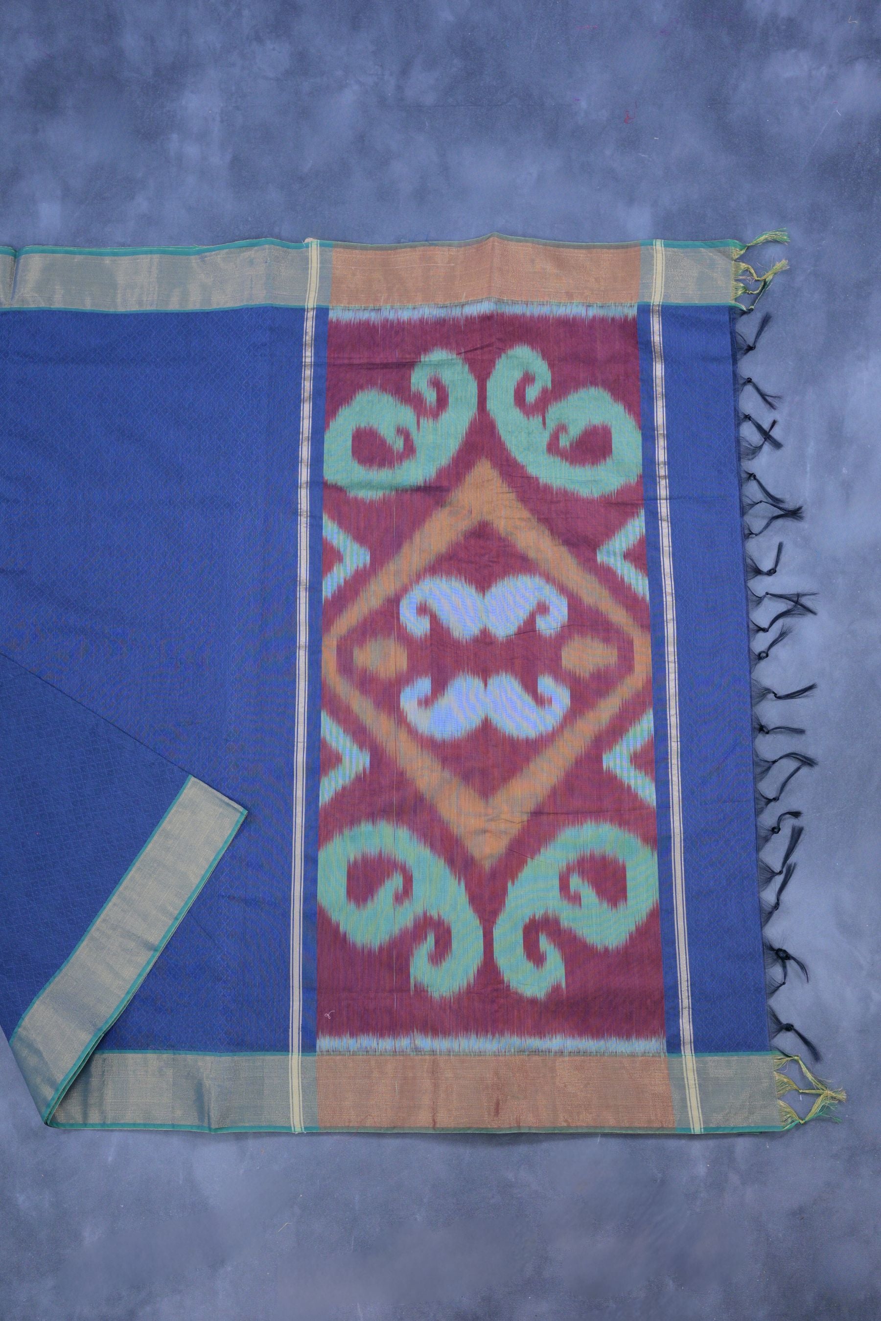 Elegant Soft Cotton Saree with Zari Border & Pochampally Pallu Saree JCS Fashions