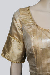 Radiant Gold: Elevate Your Style with Tissue Silk Blouse at JCSFashions