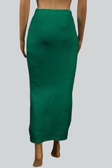 Bottle Green 4-Way Lycra Shapewear Inskirt for Women, Comfort Fit, Midi Length