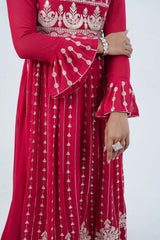 Divine Embroidered Real Georgette Kurti Top by JCS Fashions