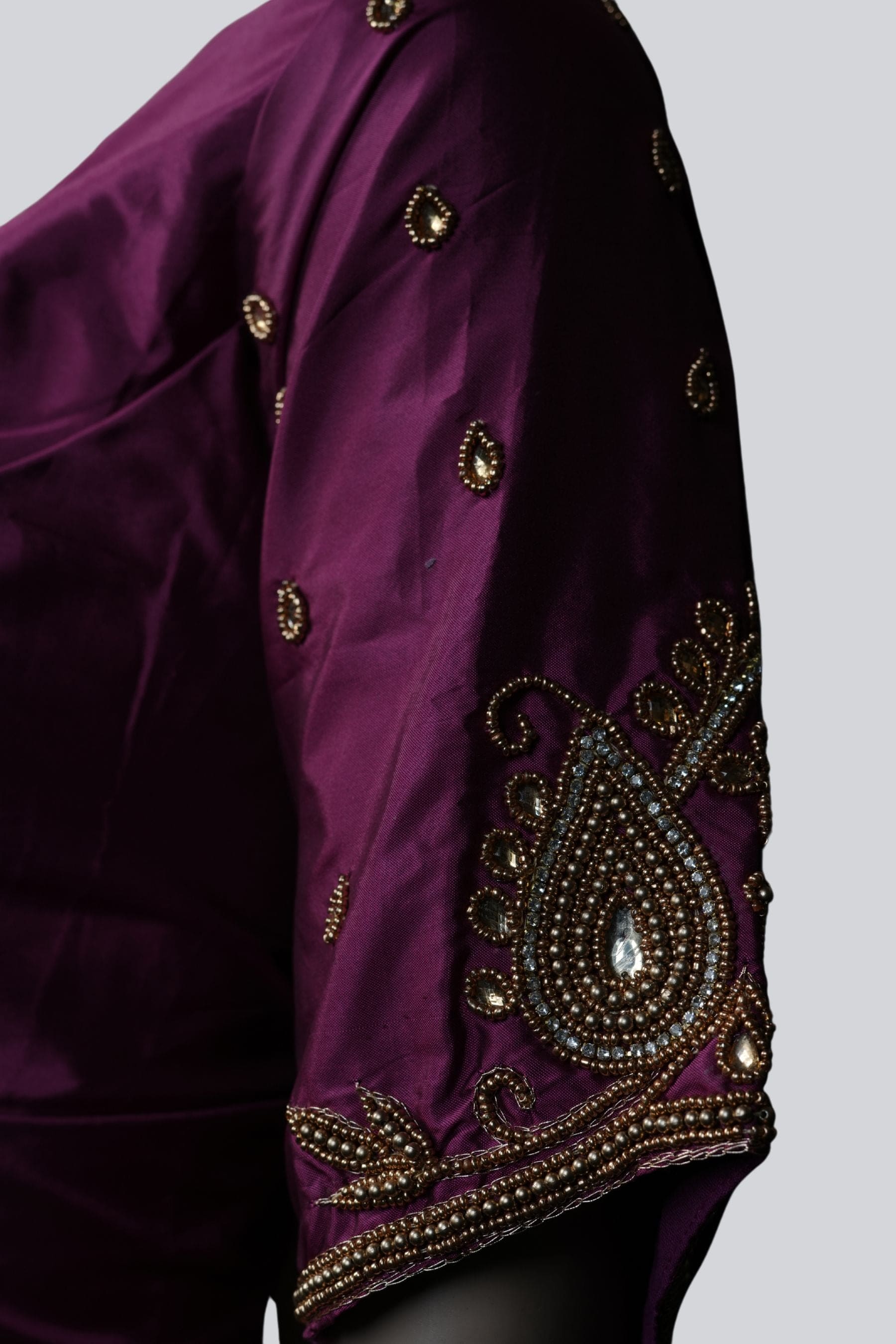 Exquisite Bridal Blouse with Heavy Maggam Work and Fancy Tassels Blouse JCS Fashions