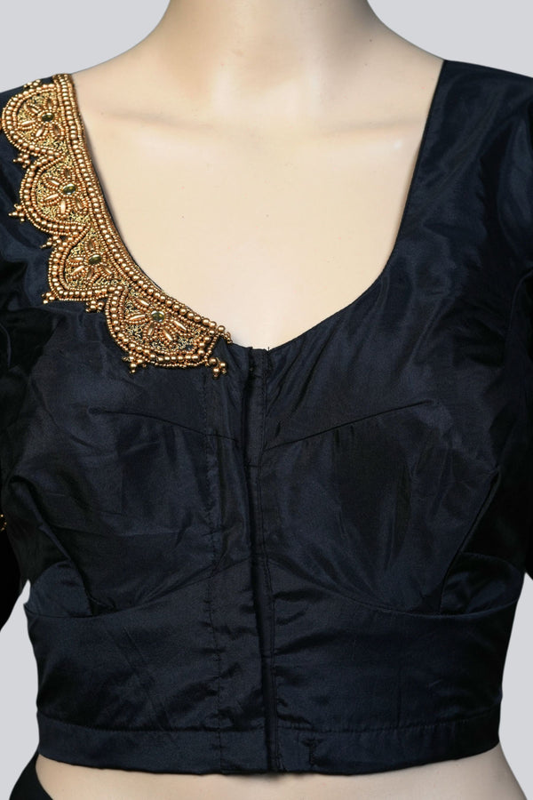 Dazzling Maggam Work Bridal Blouse with Fancy Tassels - JCS Fashions