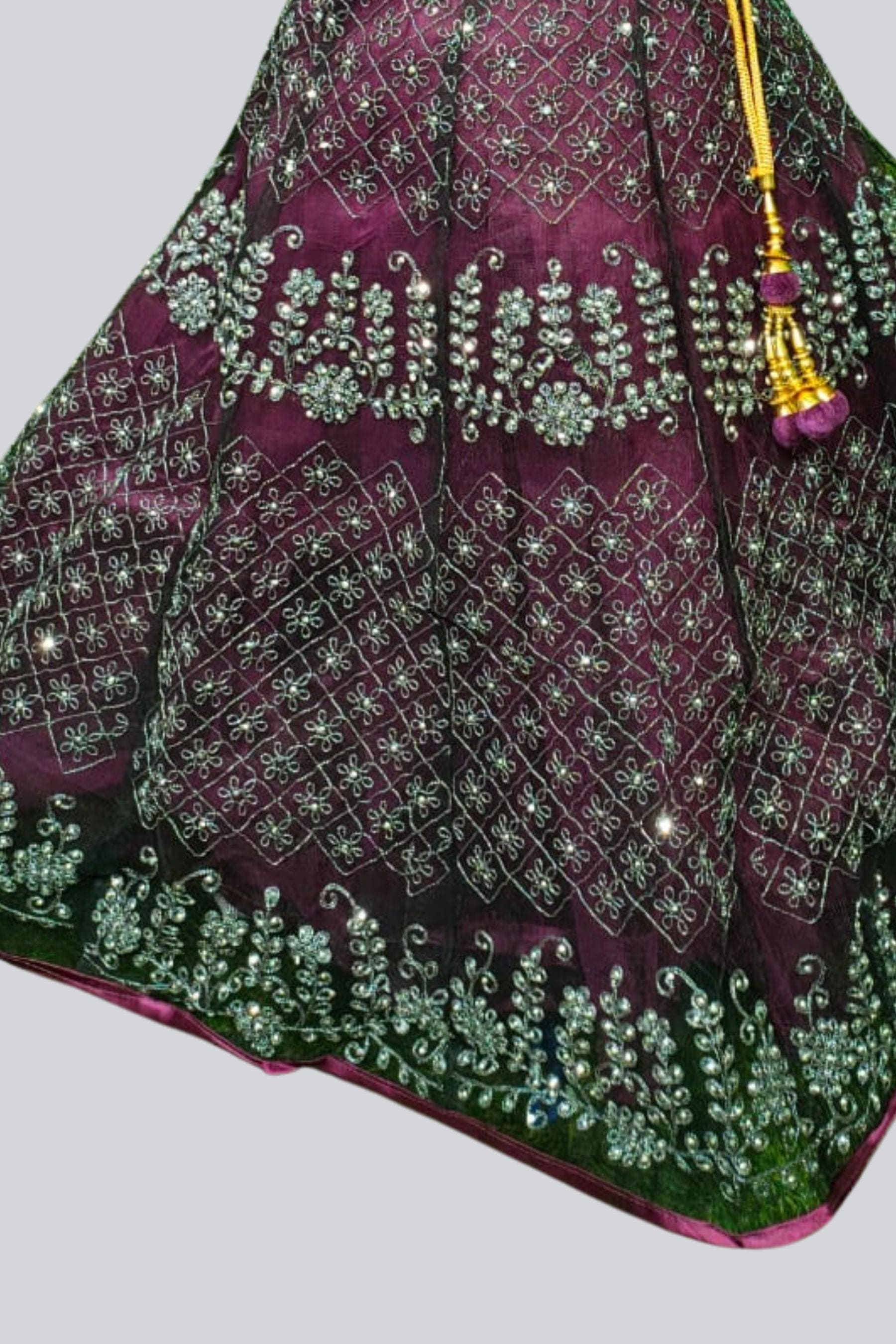 Embroidered Net Frock with Stone Work and Elegant Design for Girls GIRLS JCS Fashions