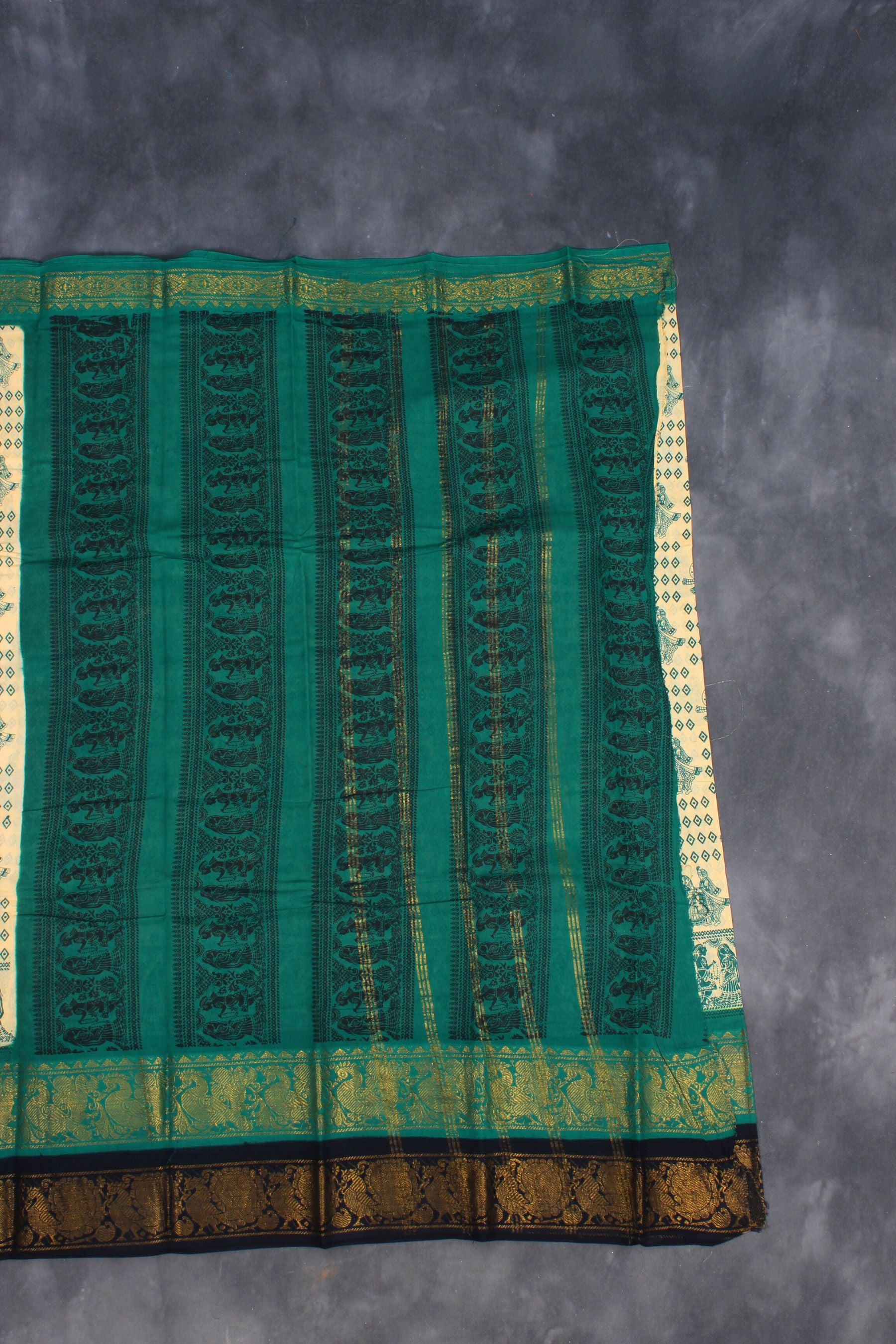 Madurai Pure Sungudi Cotton Saree with Elegant Double Borders Saree JCS Fashions