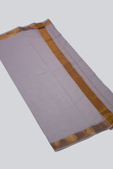 Exquisite Men's Cotton Angavastram/Towel: Gold Zari Lines |JCS Fashions