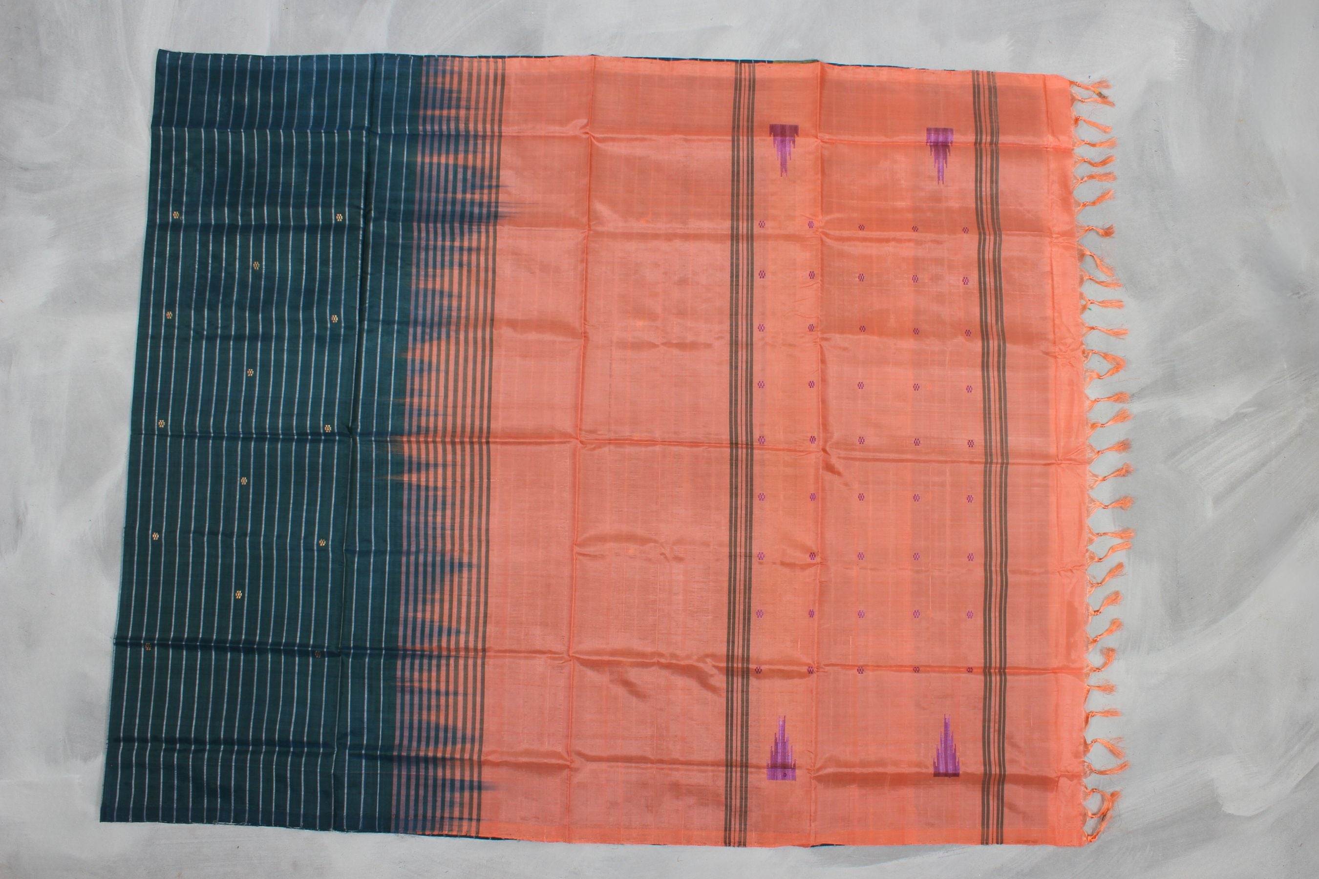 Eco-friendly Banana Pith Saree - Elegant Borderless Design | JCSFashions Saree JCS Fashions