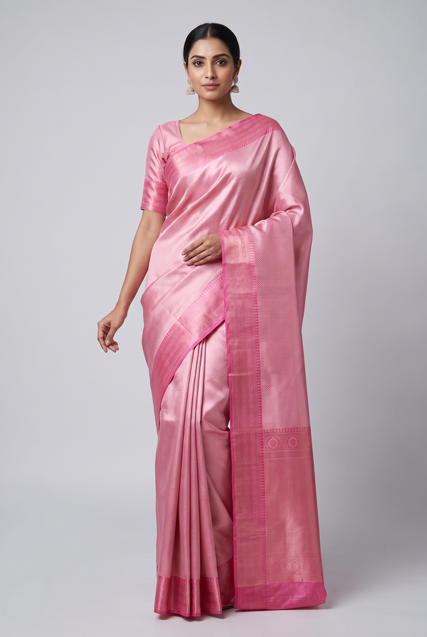 Indian Butta Design Soft Silk Saree With Blouse