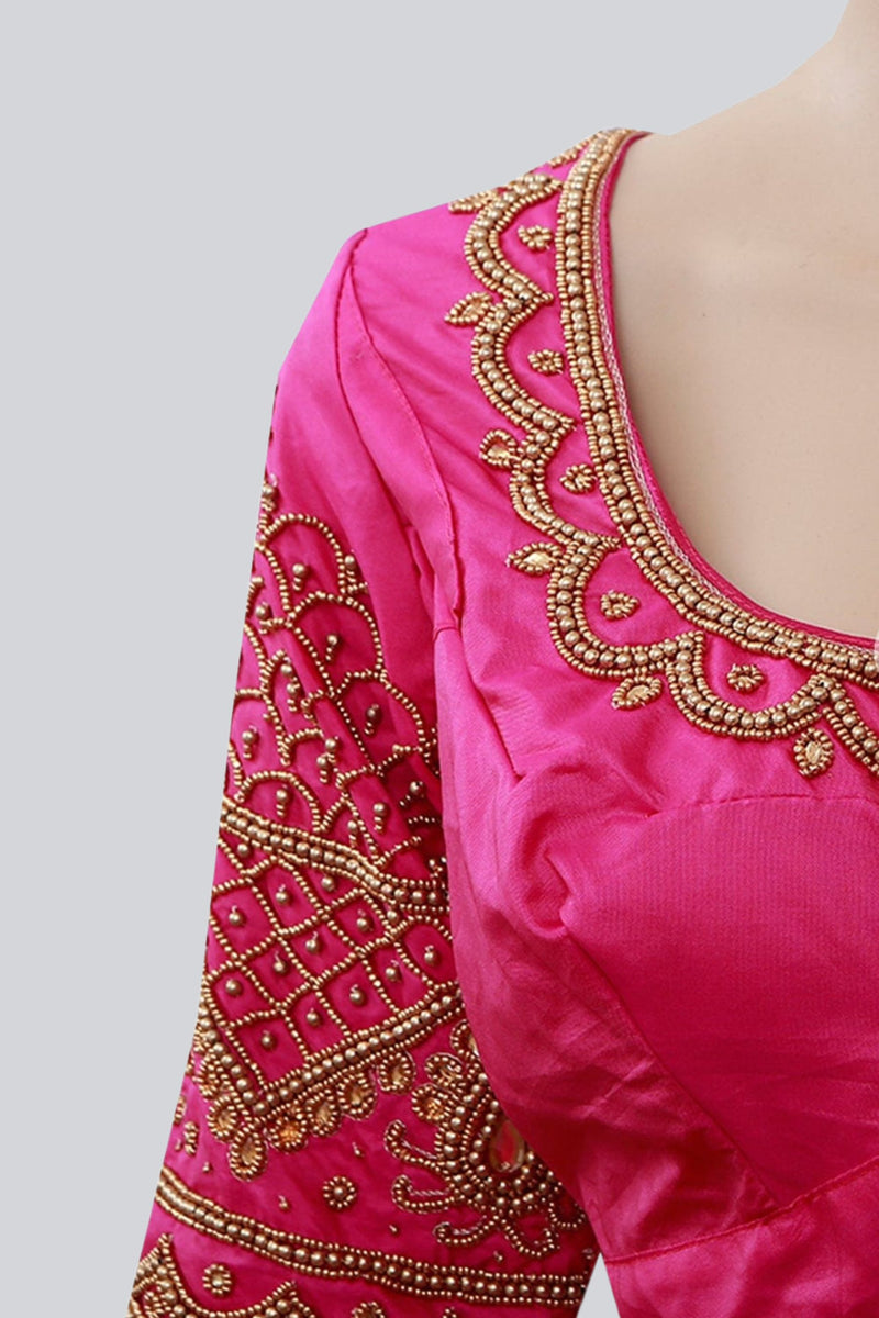 Intricate Design Aari/Maggam Work Bridal Blouse For Women