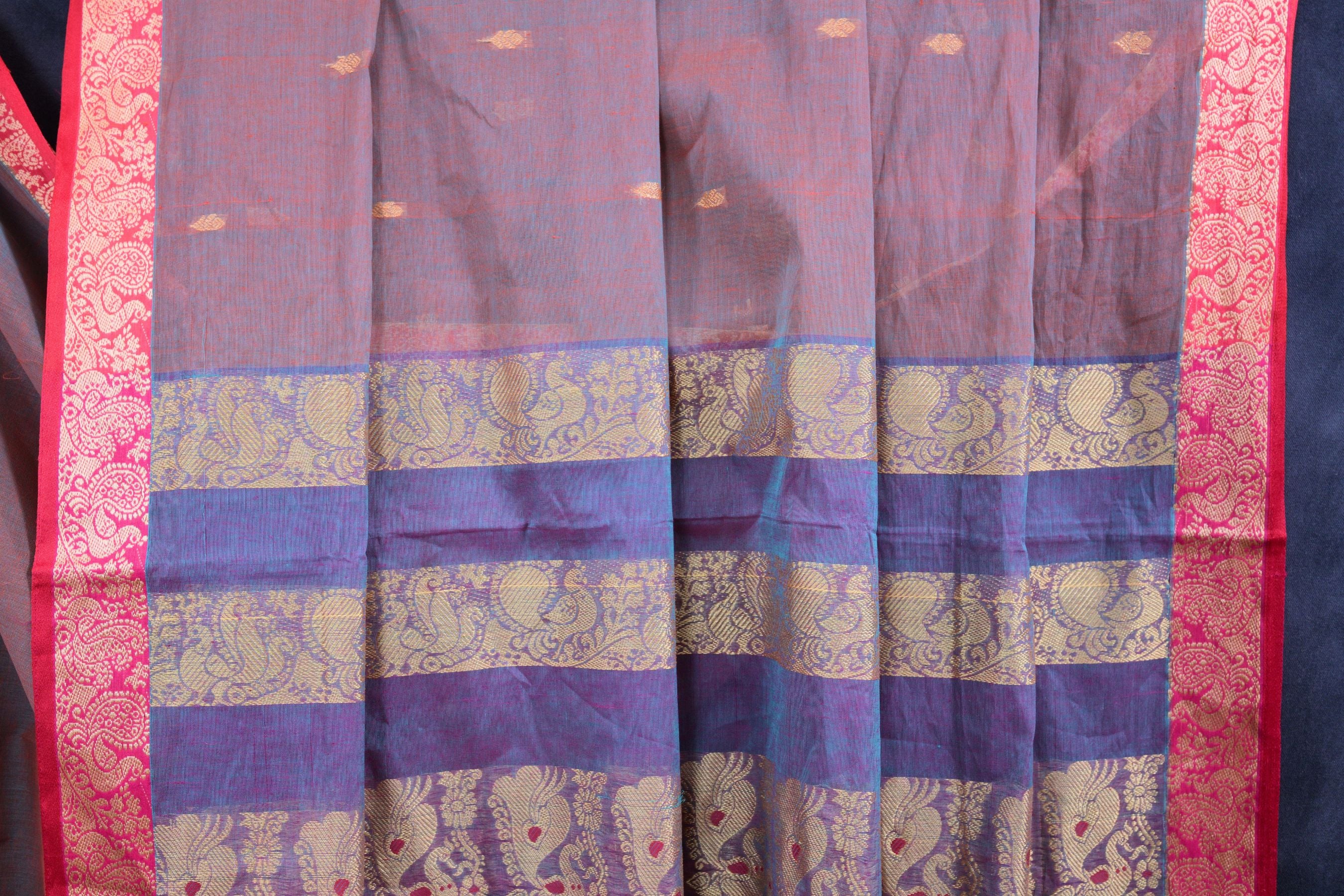 Richly Detailed Cotton Saree: Elegant Blend of Tradition & Modernity Saree JCS Fashions