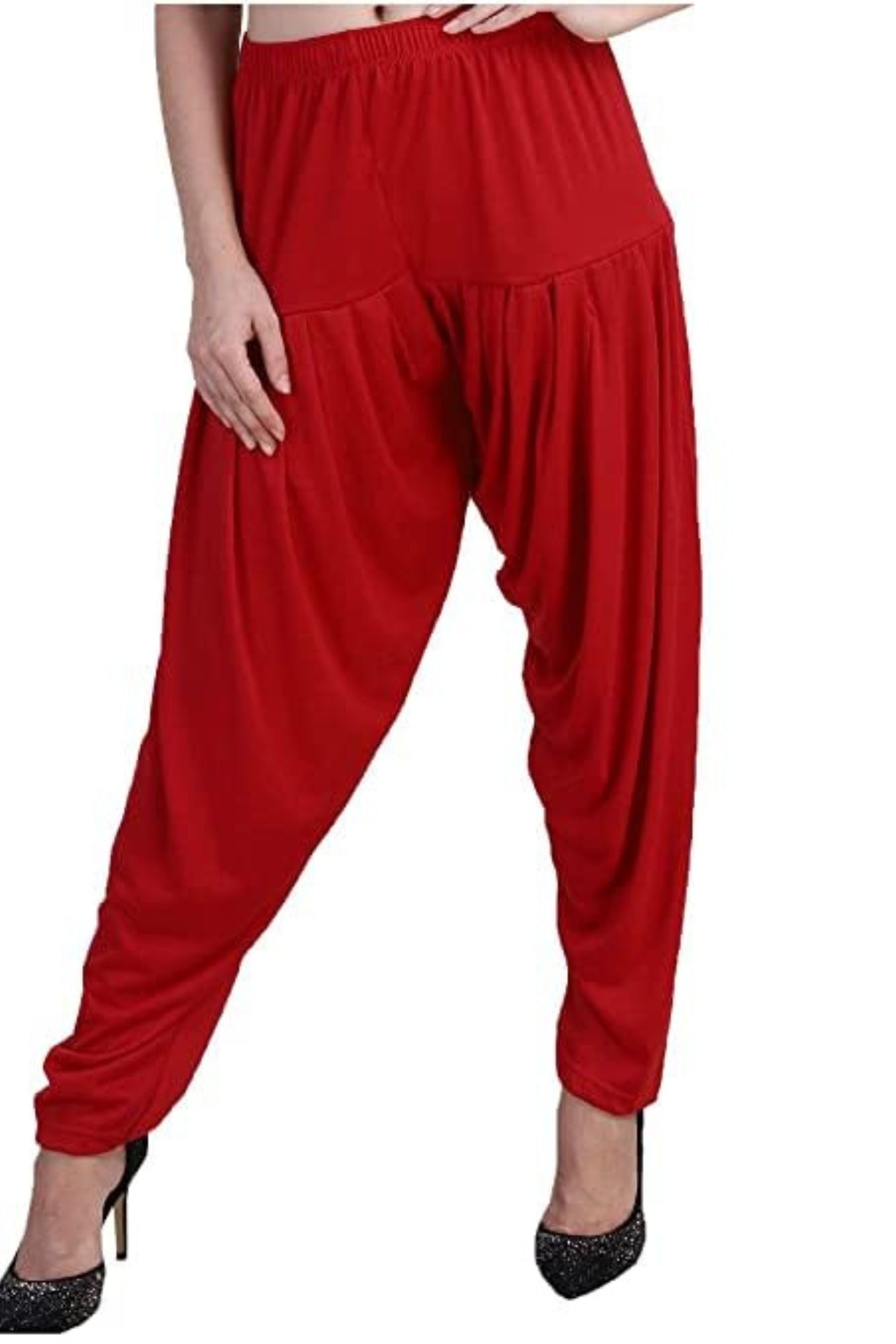 Chic Cotton Patiala Ethnic Wear - Breezy Comfort and Vibrant Colors Patiyala JCS Fashions Red Free size