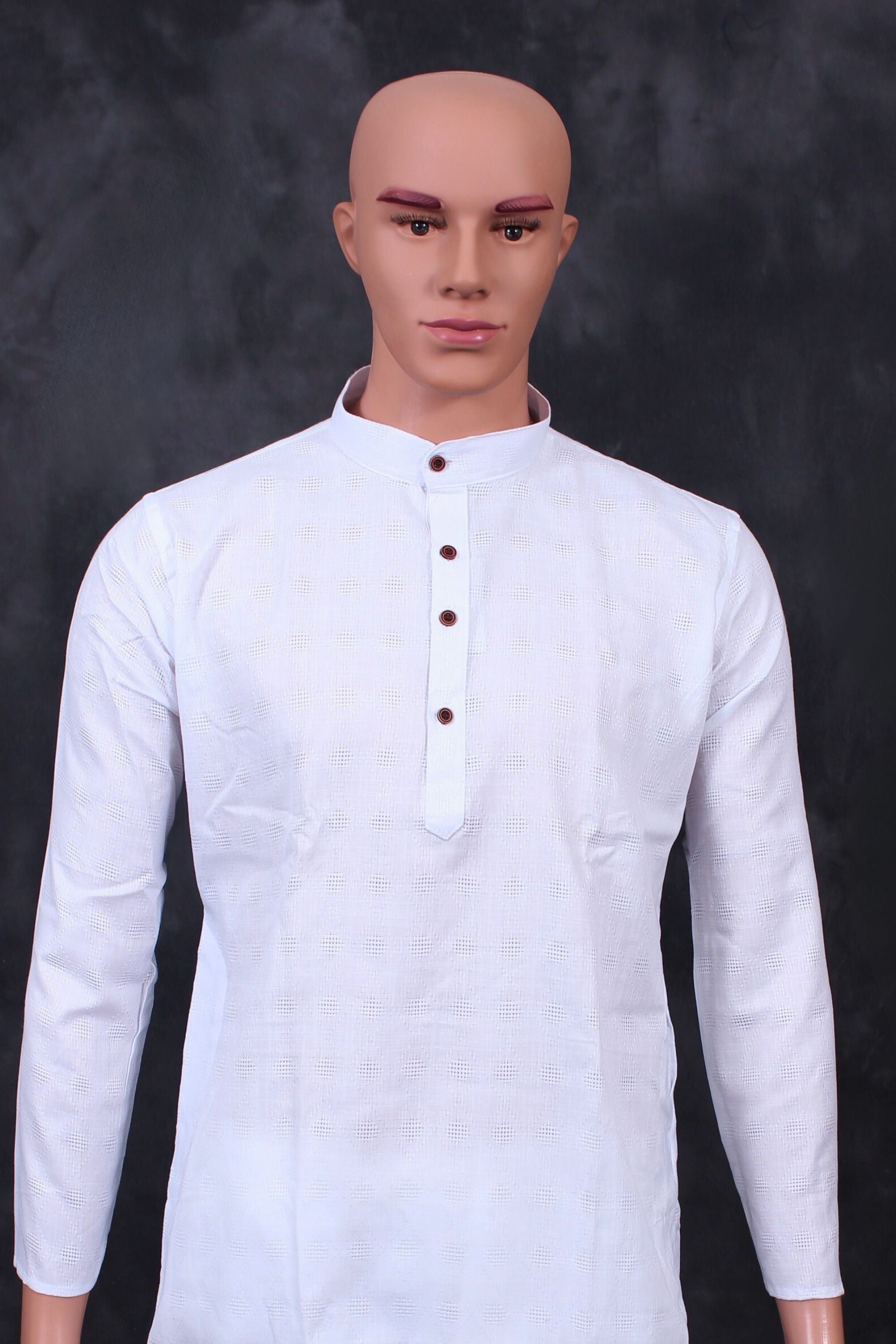 Men's Elegant Diamond Patterned 100% Cotton Kurta - JCS Fashions Men JCS Fashions