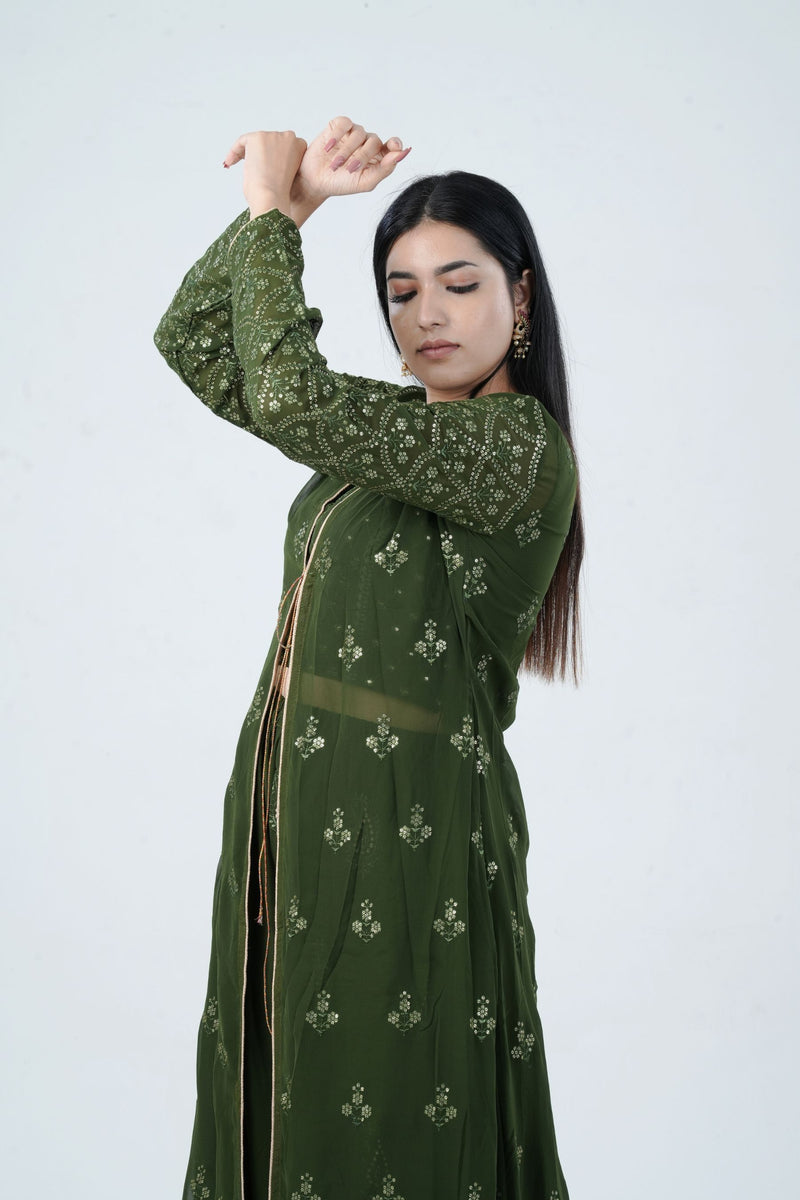 Effortlessly Chic Real Georgette Crop Top & Plazzo Set for Stylish Looks