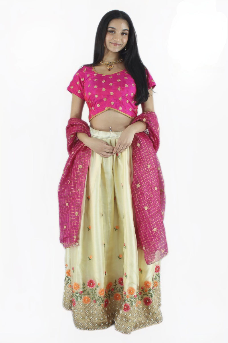 Indian Lehenga With Heavy Embroidery And Stone Work