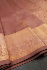 Brown Triple Warp Silk Saree with Box Butties &Grand - View 4 - JCS Fashions