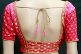 Bananas Georgette Saree In Shade Of Pink With Fully stitched Blouse