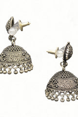 Beautiful Oxidised Silver Plated Handmade Jhumka Jhumki Earrings