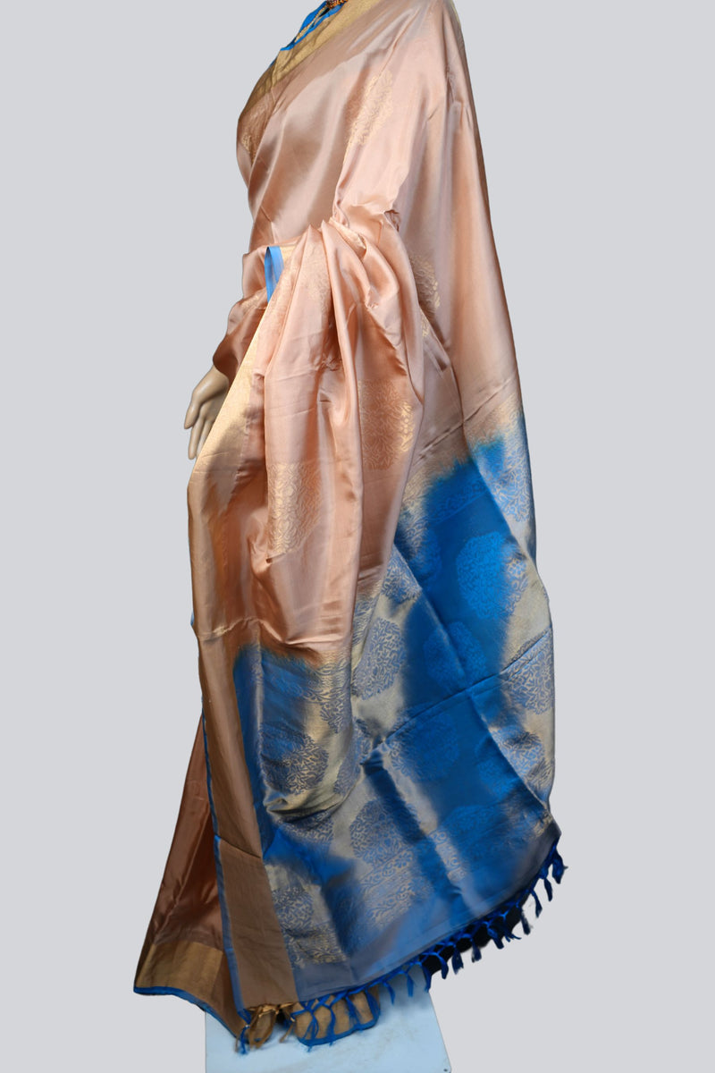 Kanjivaram Silk Set: Silver and Gold Zari Sarees with Butta Concept
