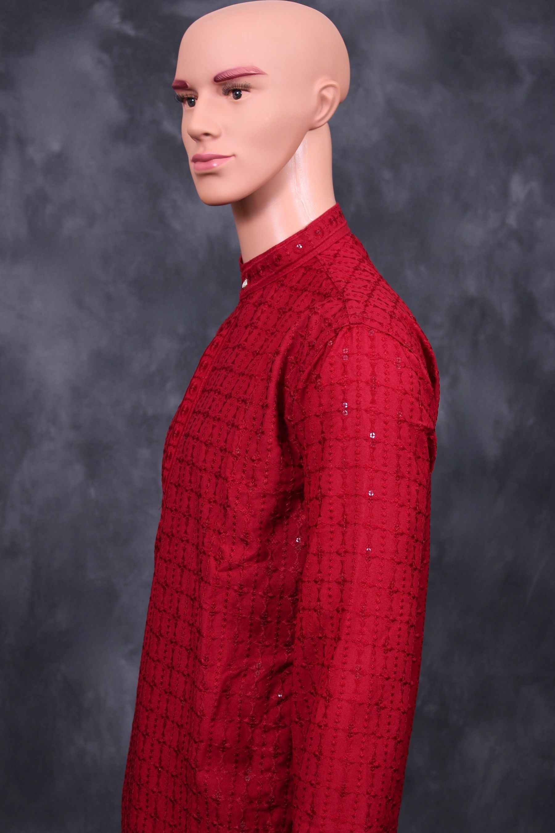 Handcrafted Men's Lakhnavi Kurta with Resham Embroidery - JCS Fashions