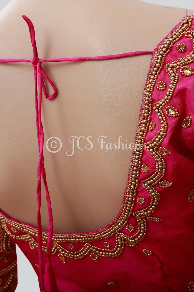 Intricate Design Aari/Maggam Work Bridal Blouse For Women