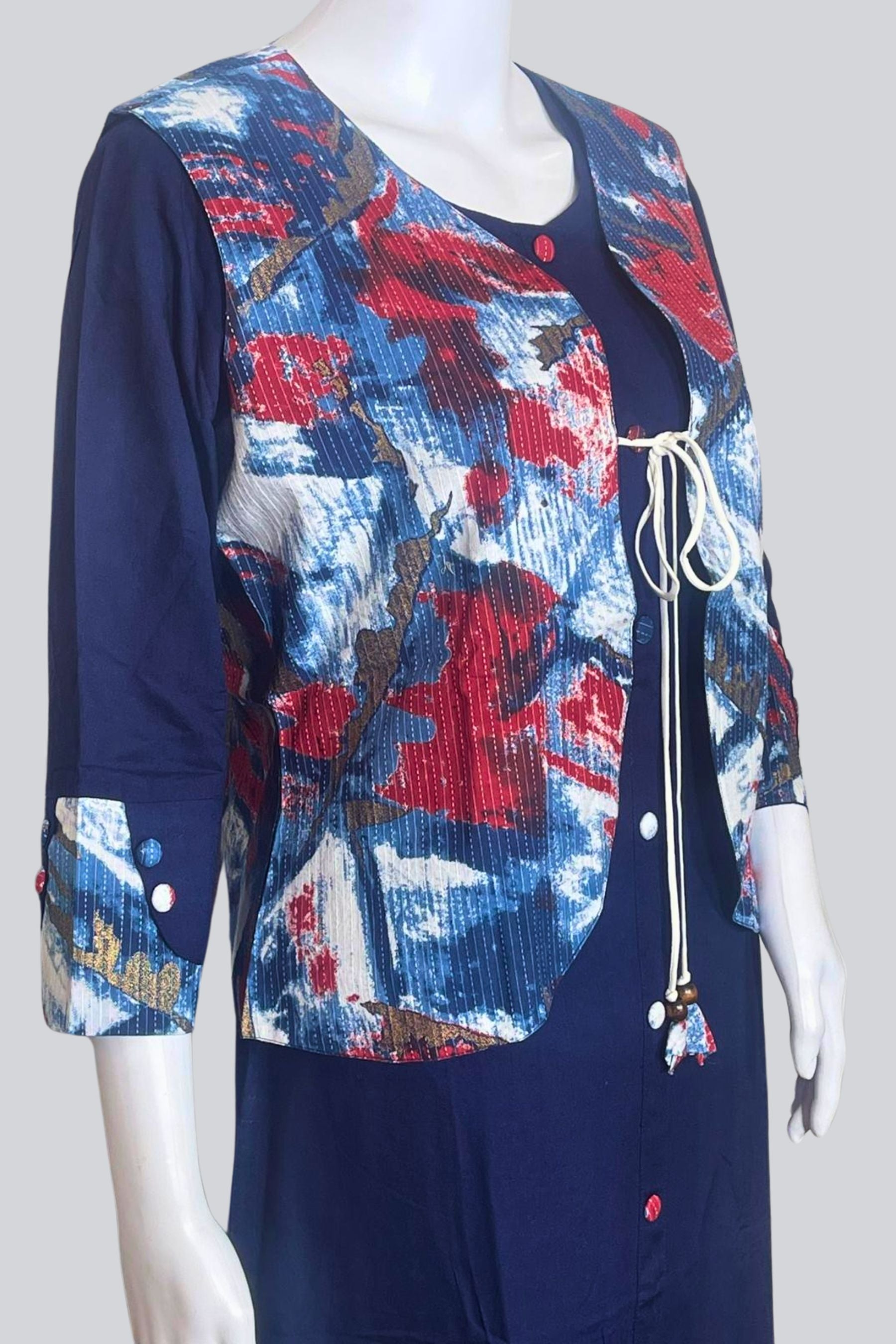 Modern Elegance Rayon Kurti With Short Overcoat |JCS Fashion KURTI JCS Fashions
