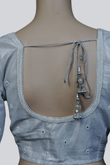 Chic Maggam Work Blouse with Stunning Back Tassels at JCS Fashions