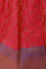Allover Weaving Design Benarasi Pattu Pavadai/Lehenga With Kanchi Border