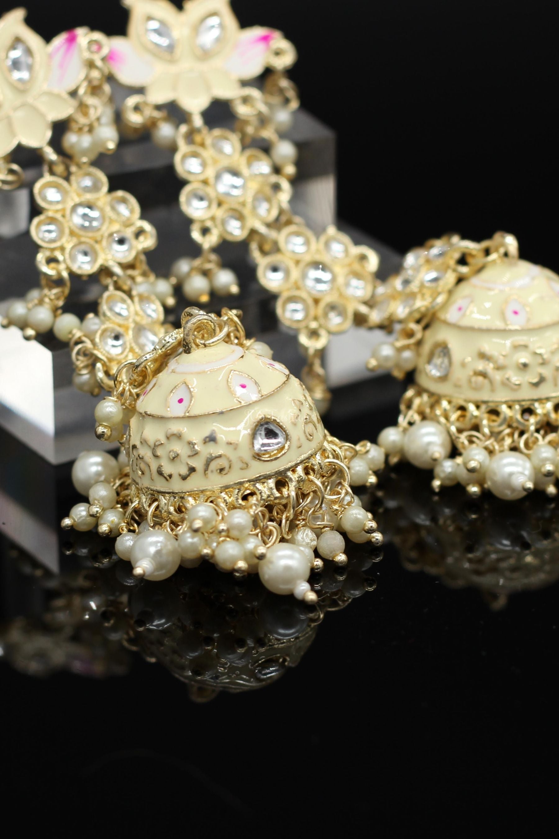 Kundan Long earring With Jhumka For Women | JCSFashions Jewelry JCS Fashions