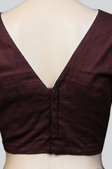 JCS Fashions Exclusive Designer Blouse in High-Quality Cotton, Back Open