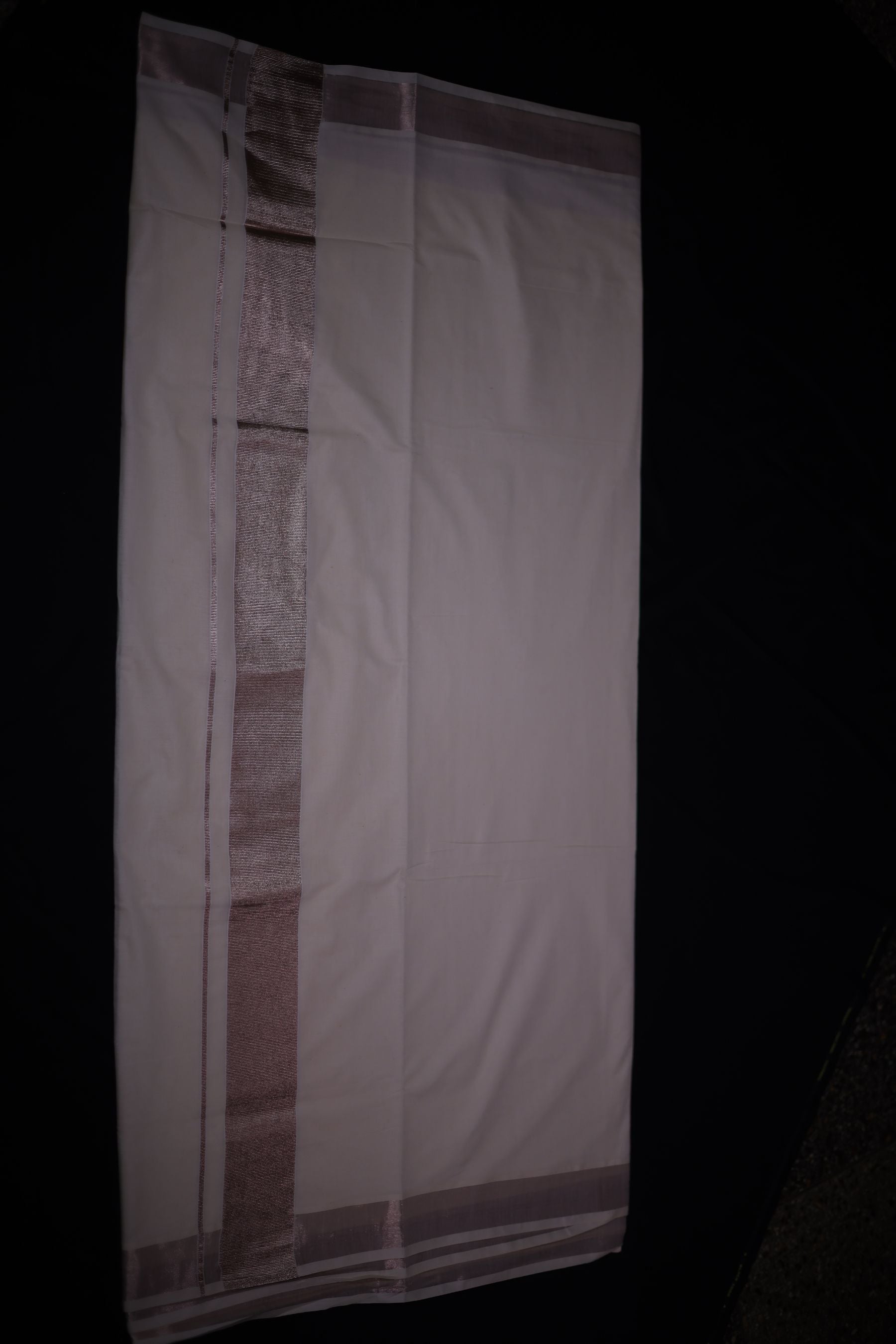 Authentic Kerala Cotton Saree with Silver Zari Border- Traditional Elegance Saree JCS Fashions