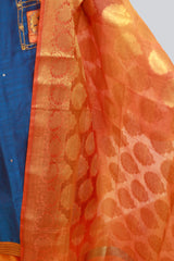 Luxurious Indian Salwar with Silk Top with Banarasi Silk Dupatta