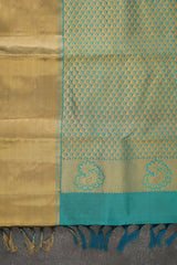 Red Handloom Silk Saree with Grand Pallu & Stitched - View 7 - JCS Fashions