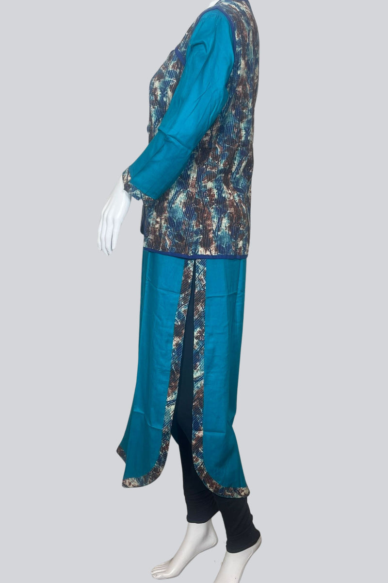 Modern Elegance Rayon Kurti With Short Overcoat |JCS Fashion