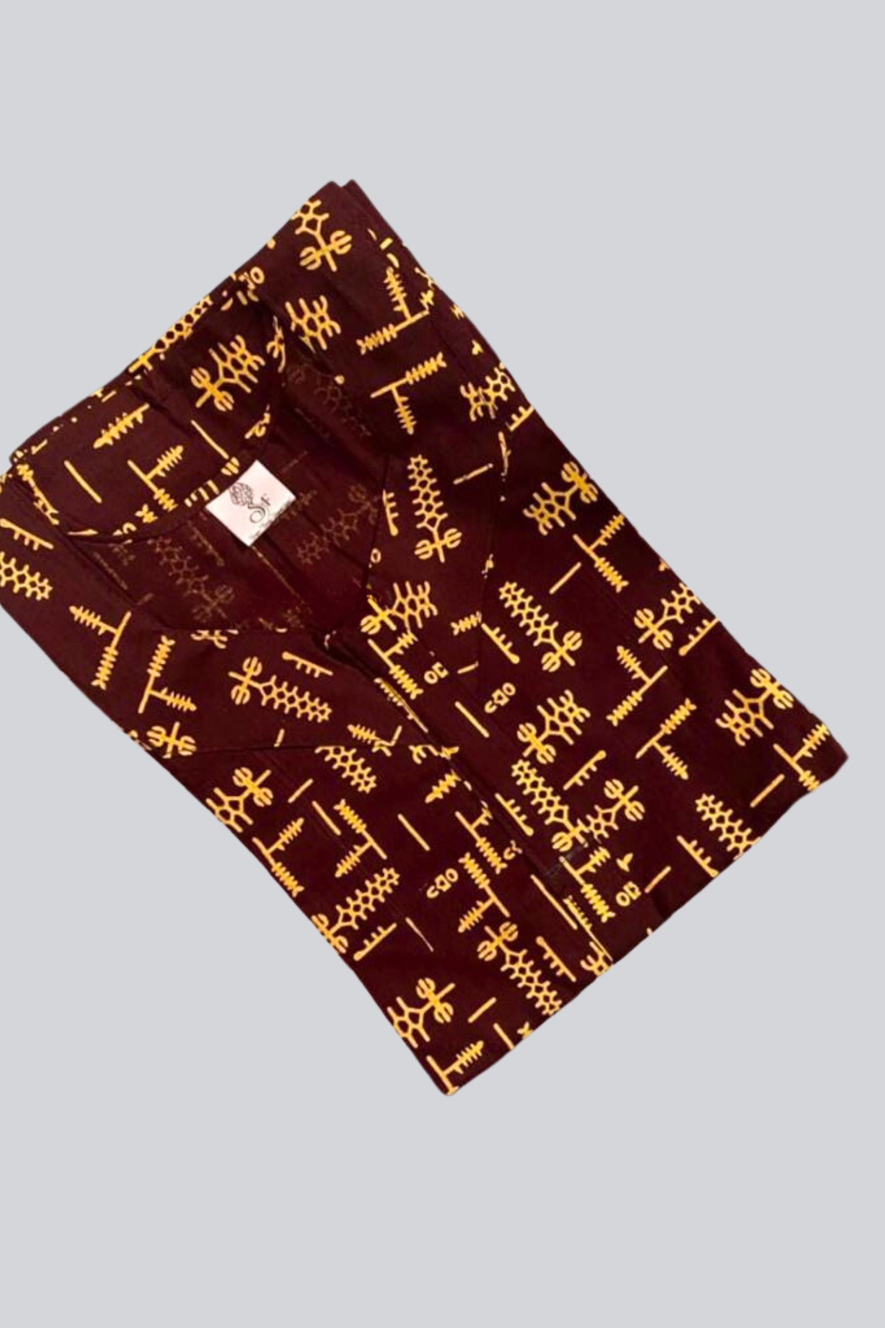 Pure Cotton Khadhi Nighty - Breathable and Comfortable Sleepwear Nighty JCS Fashions Brown & Yellow XL
